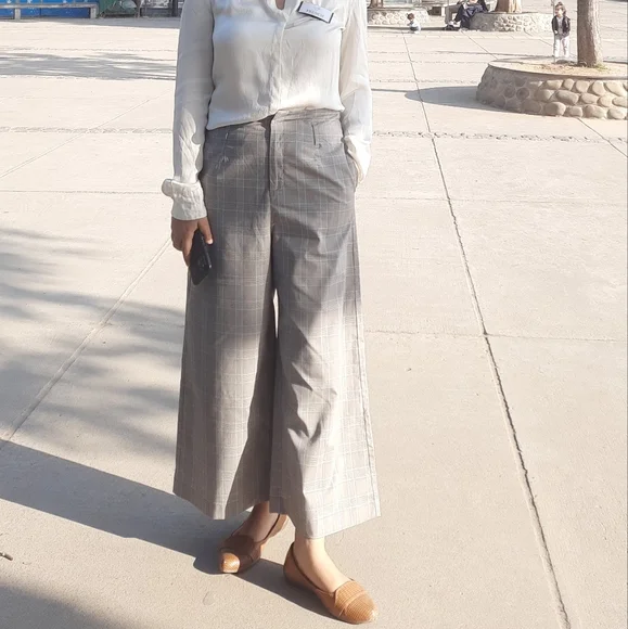 Korean checked culottes - Picture 4 of 9